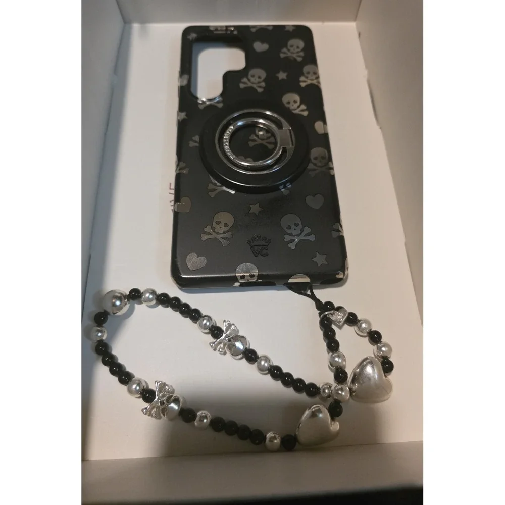 Chrome Skulls Samsung Galaxy S25 Ultra Mag Case Ring Strap Velvet Caviar USED